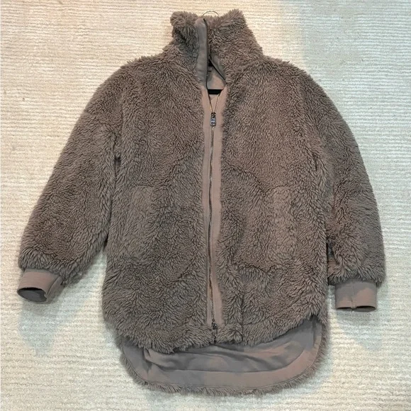 Varley Norfolk Jacket Teddy Fleece, XS, very good condition. Greige color - Picture 1 of 13